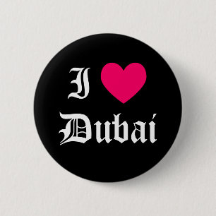 Badge Rond 5 Cm J'aime Dubaï