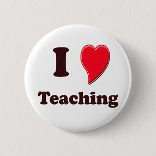 Badge Rond 5 Cm J'aime enseigner
