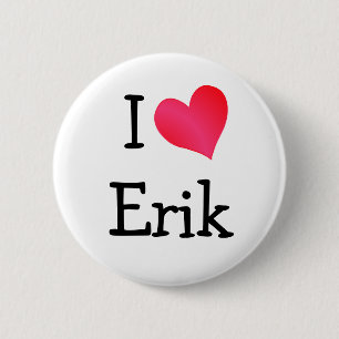 Badge Rond 5 Cm J'aime Erik
