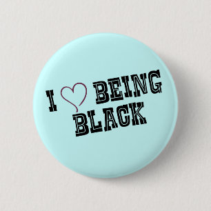 Badge Rond 5 Cm J'aime être noir