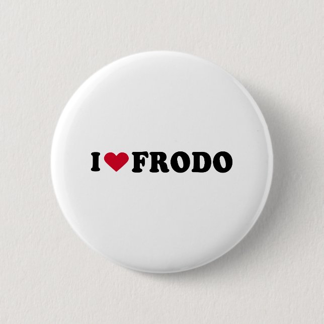 BADGE ROND 5 CM J'AIME FRODO (Devant)