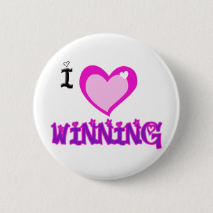 Badge Rond 5 Cm J'AIME gagner