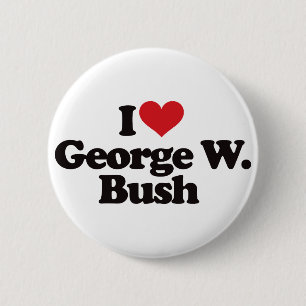 Badge Rond 5 Cm J'aime George W Bush