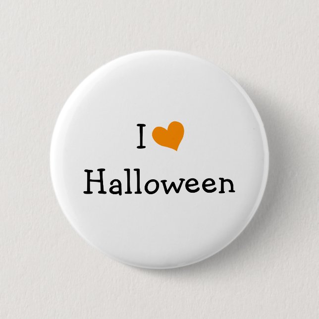 Badge Rond 5 Cm J'aime Halloween (Devant)
