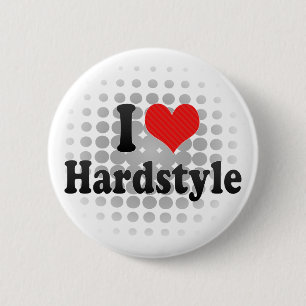 Badge Rond 5 Cm J'aime Hardstyle