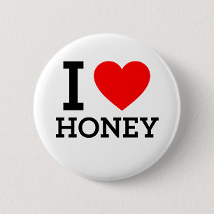 Badge Rond 5 Cm j'aime Honey