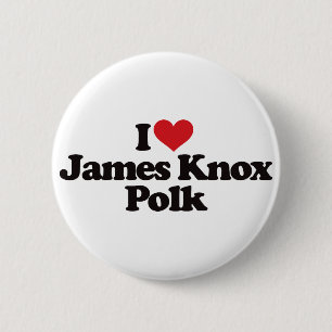 Badge Rond 5 Cm J'aime James Knox Polk