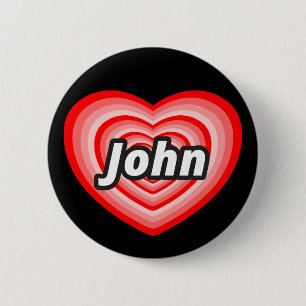 Badge Rond 5 Cm J'aime John