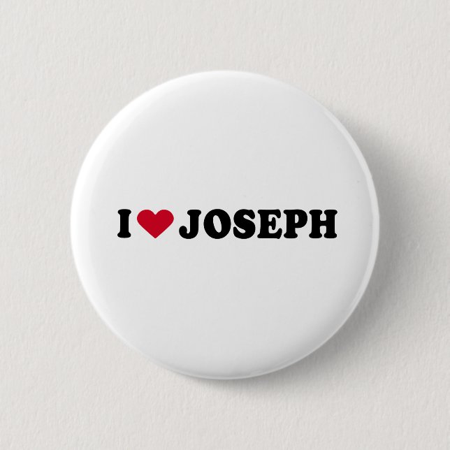 BADGE ROND 5 CM J'AIME JOSEPH (Devant)