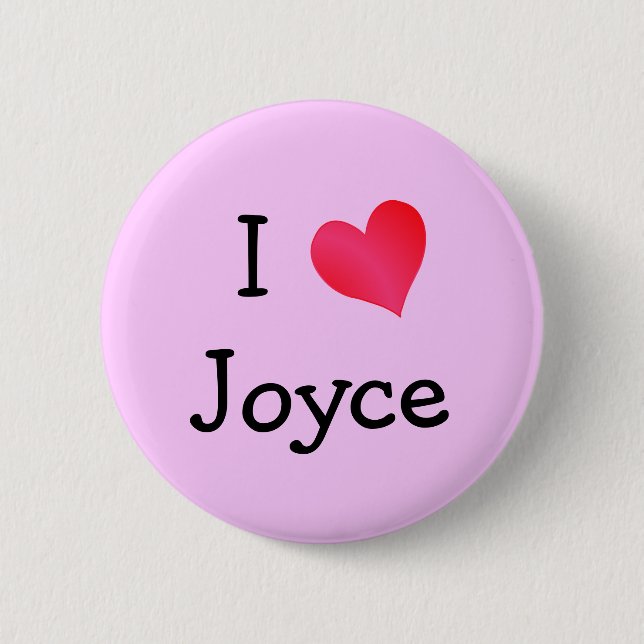 Badge Rond 5 Cm J'aime Joyce (Devant)