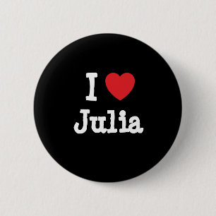 Badge Rond 5 Cm J'aime Julia heart T-Shirt