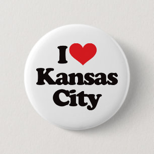 Badge Rond 5 Cm J'aime Kansas City