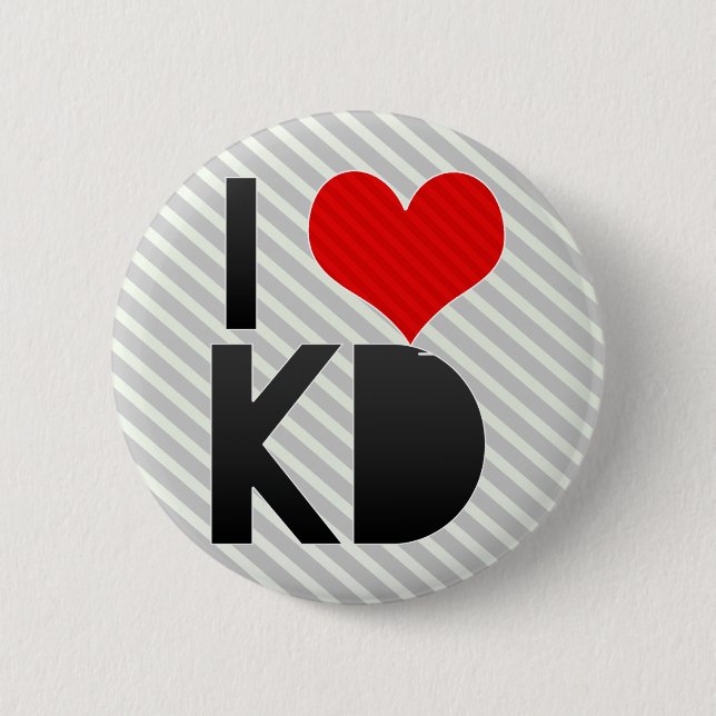 Badge Rond 5 Cm J'aime KD (Devant)
