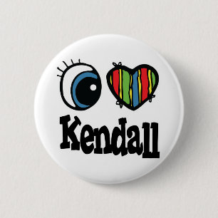 Badge Rond 5 Cm J'aime Kendall