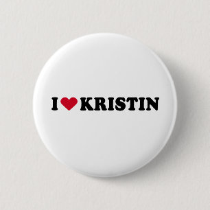 BADGE ROND 5 CM J'AIME KRISTIN