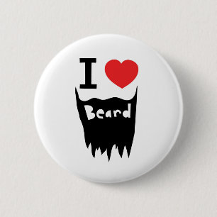 Badge Rond 5 Cm J'aime la barbe