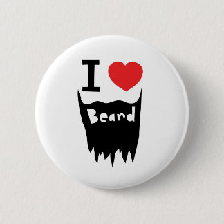 Badge Rond 5 Cm J'aime la barbe