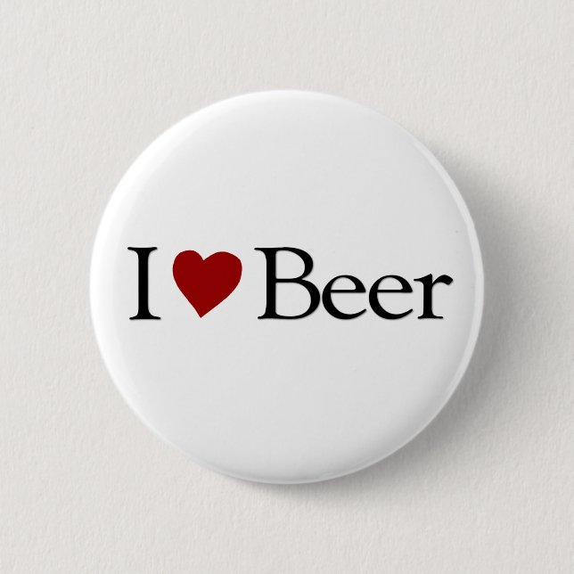 Badge Rond 5 Cm J'aime la bière (Devant)