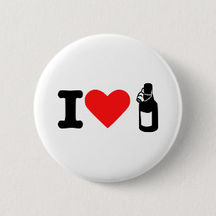 Badge Rond 5 Cm J'aime la bière