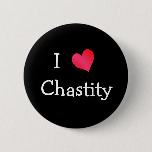 Badge Rond 5 Cm J'aime la chasteté