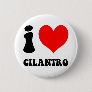 Badge Rond 5 Cm j'aime la coriandre