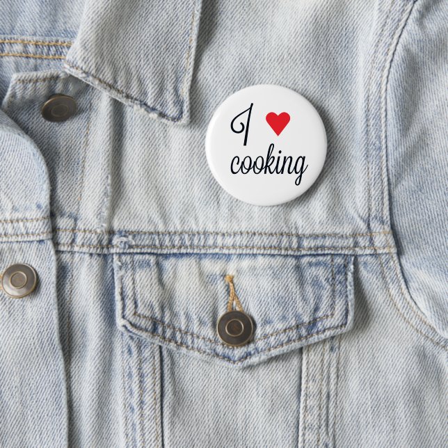 Badge Rond 5 Cm J'aime la Cuisine (En situation)