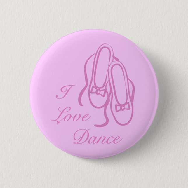Badge Rond 5 Cm J'aime la danse (Devant)