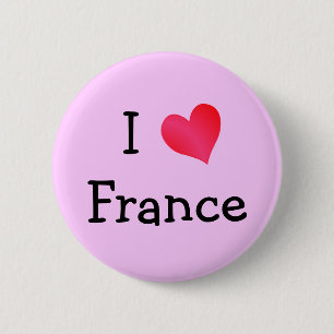 Badge Rond 5 Cm J'aime la France