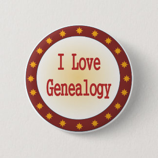 Badge Rond 5 Cm J'aime la généalogie