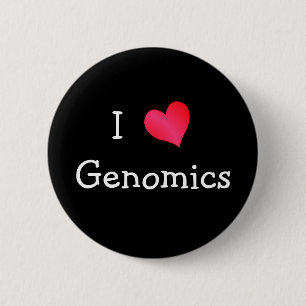 Badge Rond 5 Cm J'aime la génomique