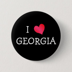 Badge Rond 5 Cm J'aime la Géorgie