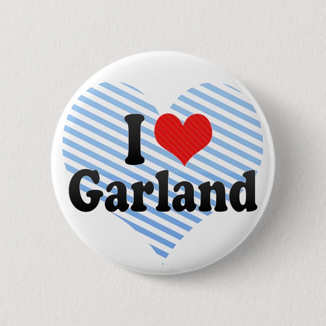 Badge Rond 5 Cm J'aime la guirlande (Devant)