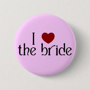 Badge Rond 5 Cm J'aime la jeune mariée