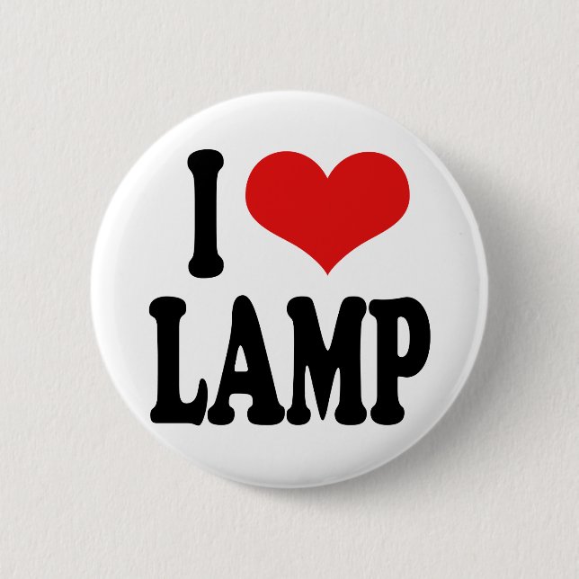 Badge Rond 5 Cm J'aime la lampe (Devant)
