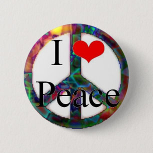 Badge Rond 5 Cm J'aime la paix