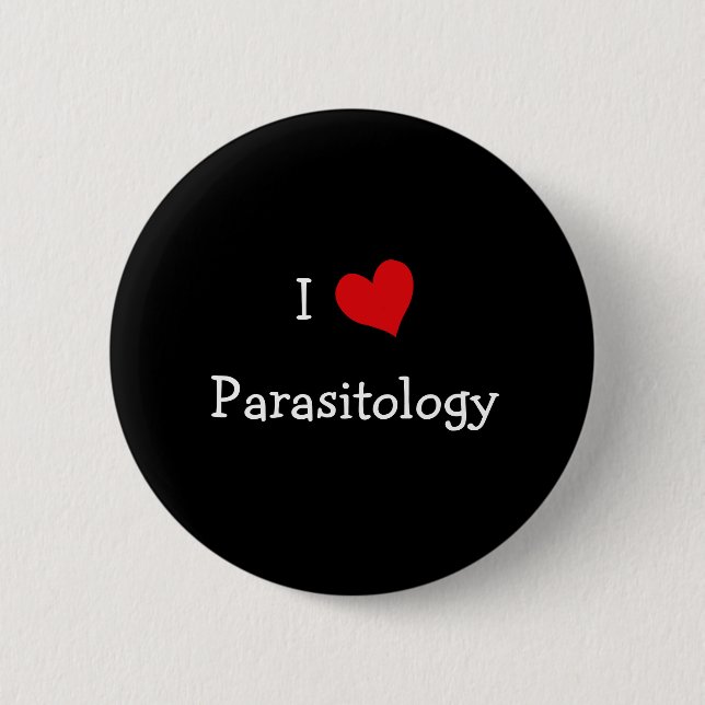 Badge Rond 5 Cm J'aime la parasitologie (Devant)