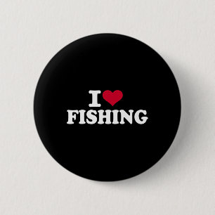 Badge Rond 5 Cm J'aime la pêche