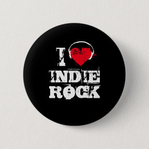 Badge Rond 5 Cm J'aime la roche indépendante