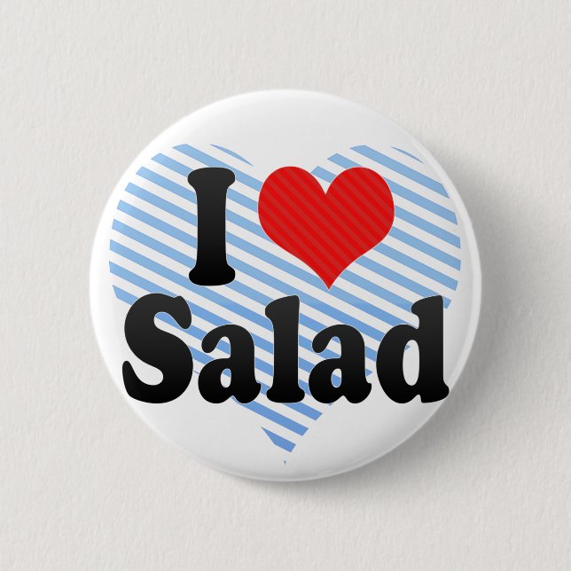 Badge Rond 5 Cm J'aime la salade (Devant)