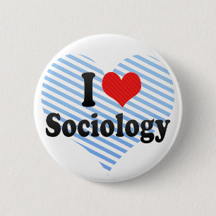 Badge Rond 5 Cm J'aime la sociologie