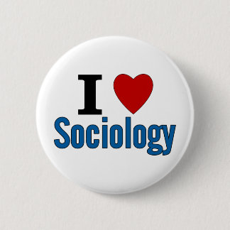 Badge Rond 5 Cm J'aime la sociologie