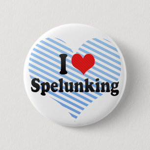Badge Rond 5 Cm J'aime la spéléologie