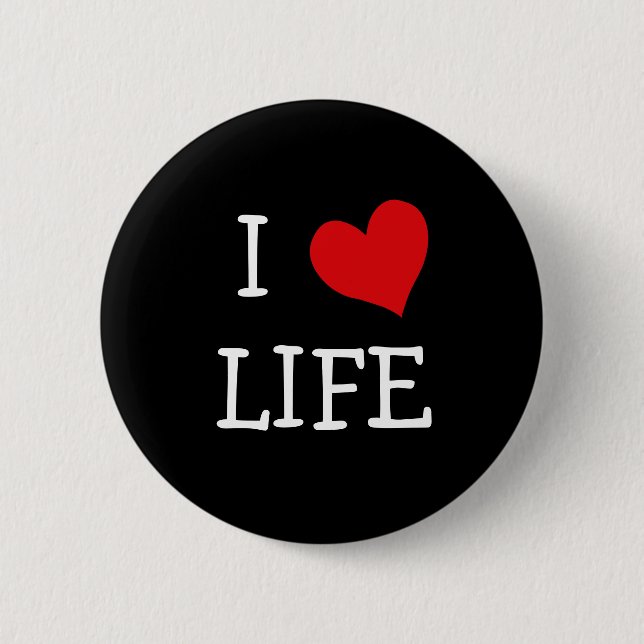 Badge Rond 5 Cm J'aime la vie (Devant)