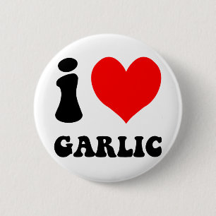 Badge Rond 5 Cm j'aime l'ail