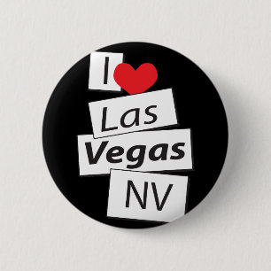 Badge Rond 5 Cm J'aime Las Vegas nanovolt