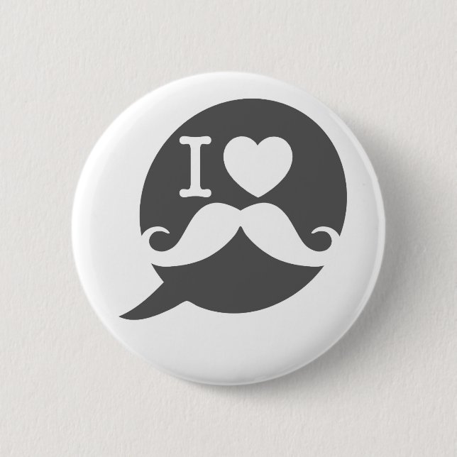 Badge Rond 5 Cm J'aime le bouton (Devant)