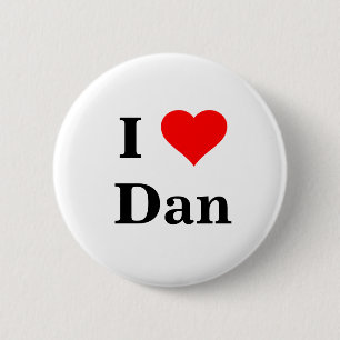 Badge Rond 5 Cm J'aime le bouton de Dan