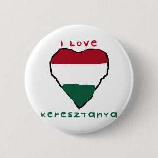Badge Rond 5 Cm J'aime le bouton de Keresztanya