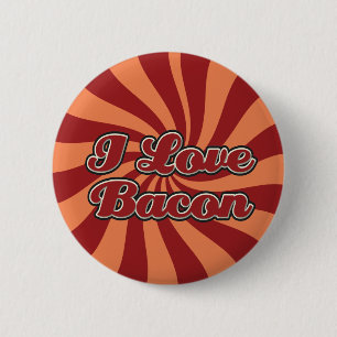 Badge Rond 5 Cm J'aime le bouton de lard