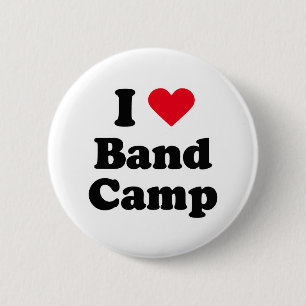 Badge Rond 5 Cm J'aime le camp de bande